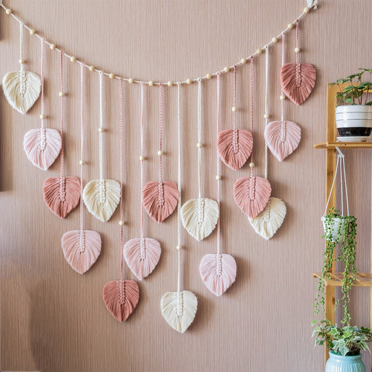 Wanddekoration Boho-Makramee-Girlande für Zuhause 2