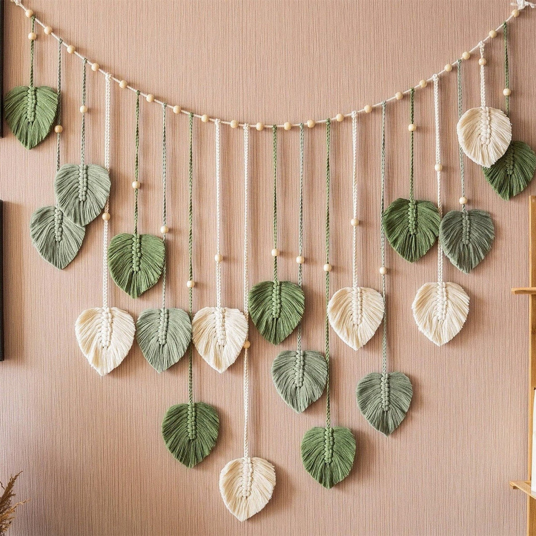 Wanddekoration Boho-Makramee-Girlande für Zuhause 6