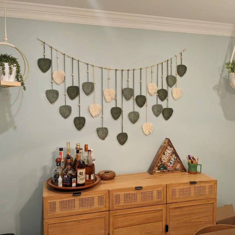 Wanddekoration Boho-Makramee-Girlande für Zuhause 7