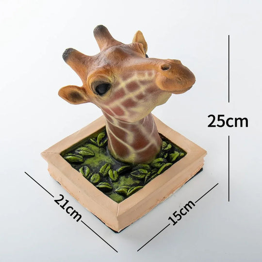 Wanddekoration Giraffenkopf 3D-Skulptur für kreative Räume 5