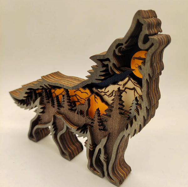 Wanddekoration Holzstatue für modernes Zuhause 4