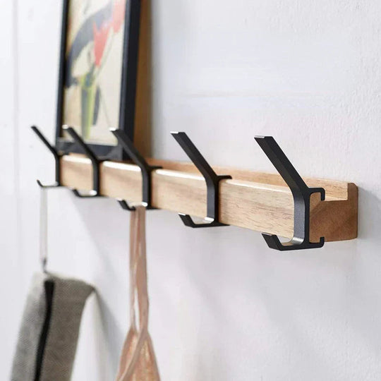 Wandgarderobe mit beweglichen Haken im skandinavischen Stil 0