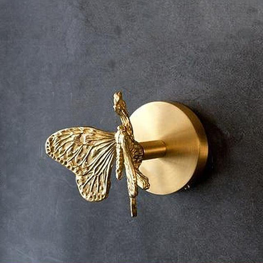 Wandhaken Tierdesign aus Messing mit Gold-Finish 14