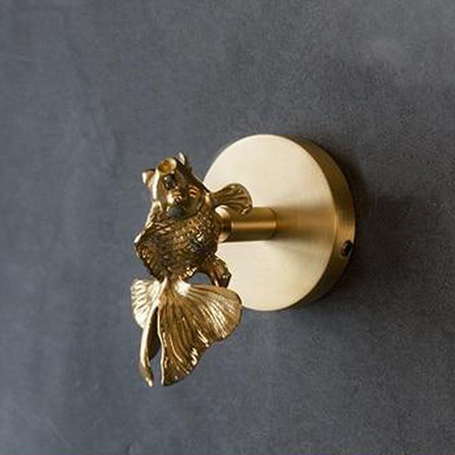 Wandhaken Tierdesign aus Messing mit Gold-Finish 16