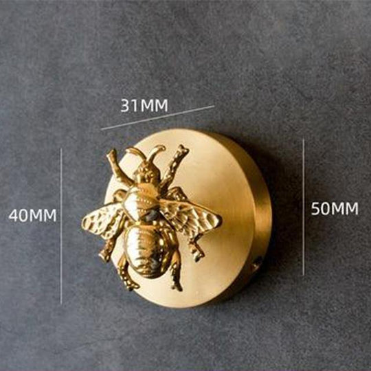 Wandhaken Tierdesign aus Messing mit Gold-Finish 4