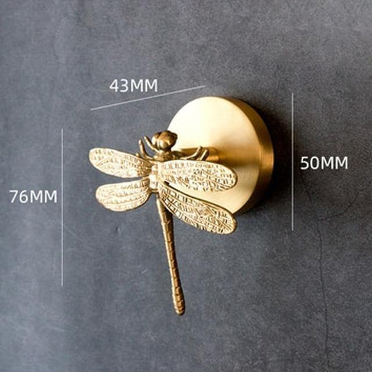 Wandhaken Tierdesign aus Messing mit Gold-Finish 6