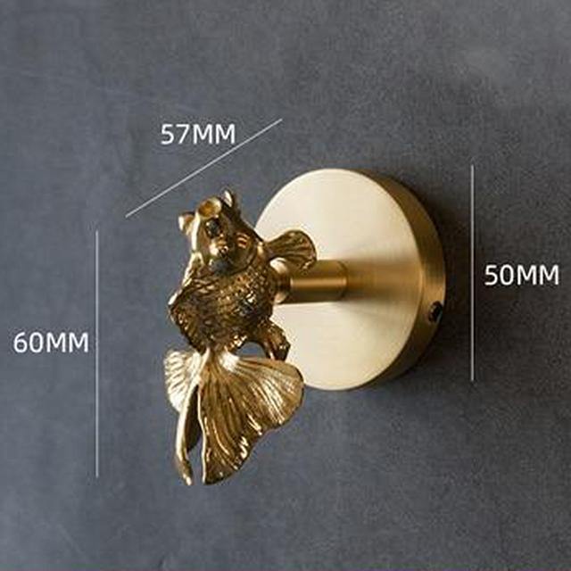Wandhaken Tierdesign aus Messing mit Gold-Finish 7