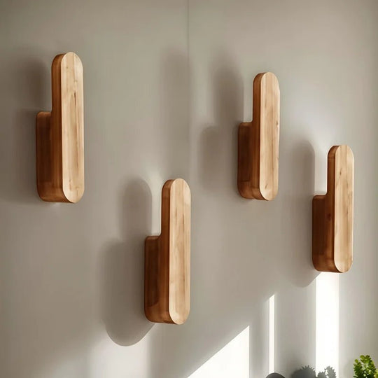 Wandhakenleiste Holz 4er-Set für stilvolle Organisation 0