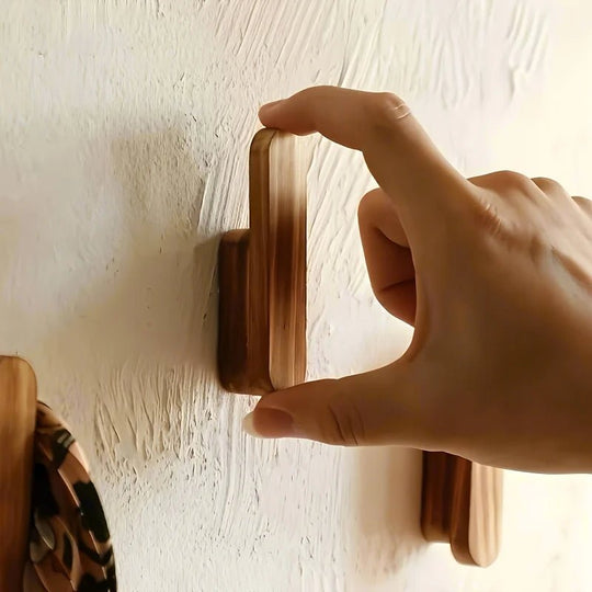 Wandhakenleiste Holz 4er-Set für stilvolle Organisation 1
