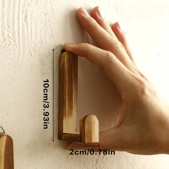 Wandhakenleiste Holz 4er-Set für stilvolle Organisation 4