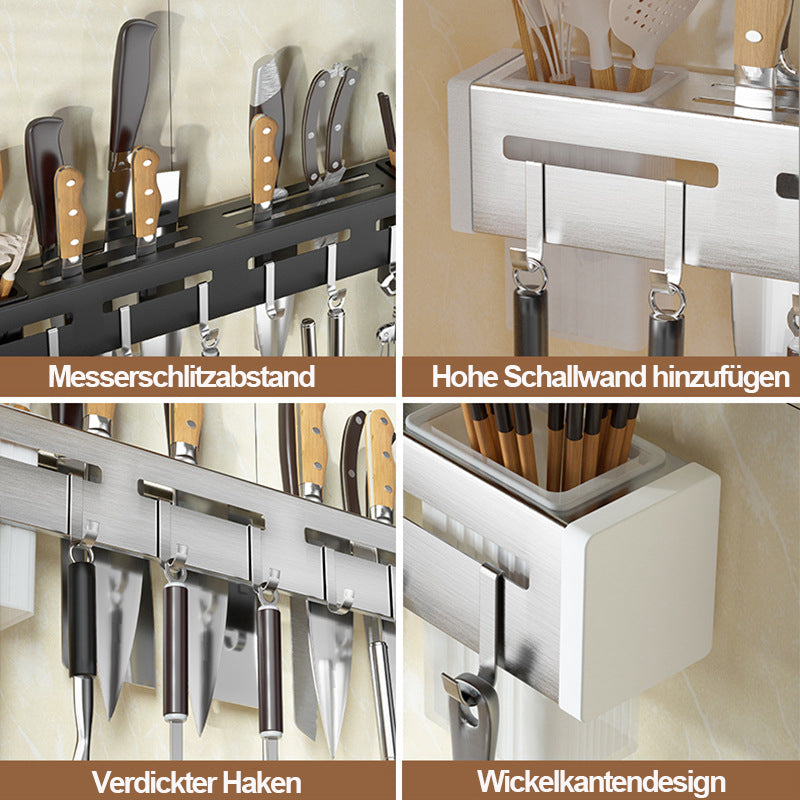 Wandhalter für Messer aus Edelstahl – Bohrfreie Küchenlösung 7