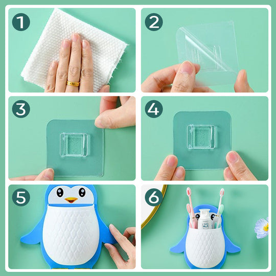 Wandhalterung Pinguin-Design für Mobiltelefone und Fernbedienungen 8