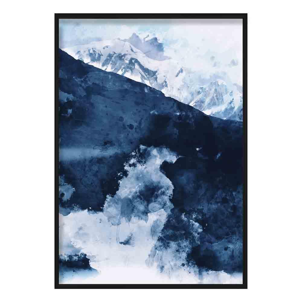 Wandkunst Aquarell Druck Abstrakte Berge 0