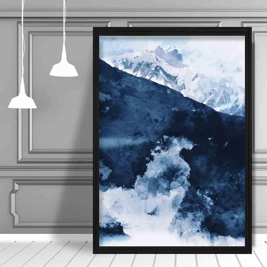 Wandkunst Aquarell Druck Abstrakte Berge 1