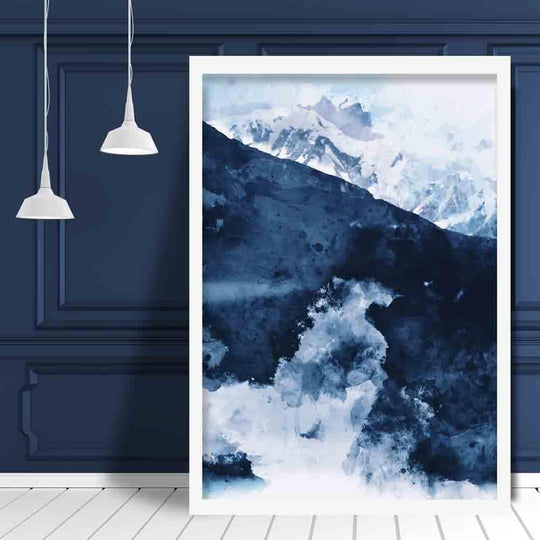 Wandkunst Aquarell Druck Abstrakte Berge 2