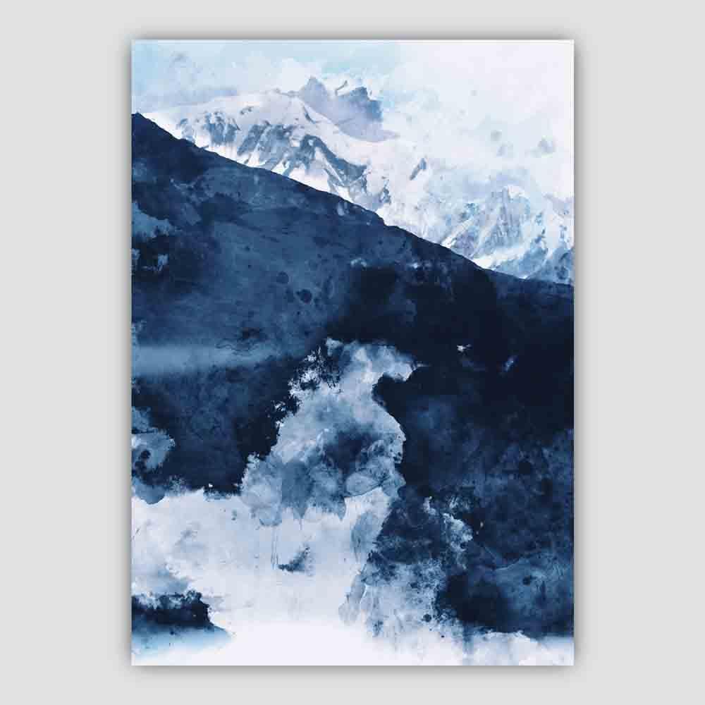 Wandkunst Aquarell Druck Abstrakte Berge 3