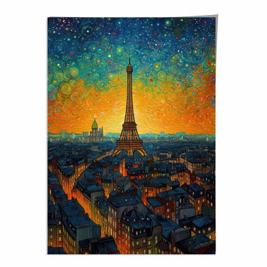 Wandkunst Druck Paris Sonnenuntergang für Ihr Zuhause 0