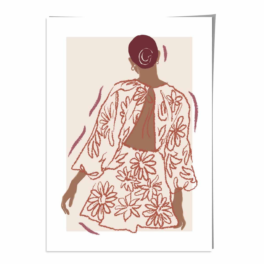 Wandkunst Poster Frau Skizze Modern 0