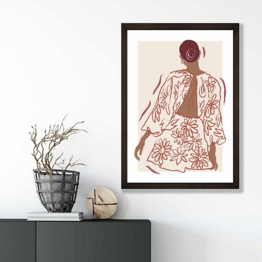Wandkunst Poster Frau Skizze Modern 3