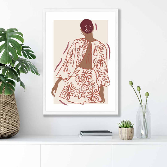 Wandkunst Poster Frau Skizze Modern 4