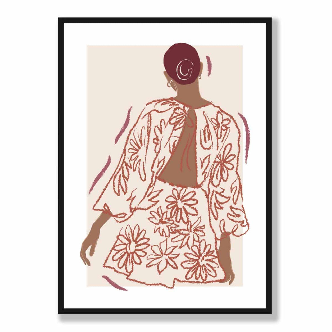 Wandkunst Poster Frau Skizze Modern 5