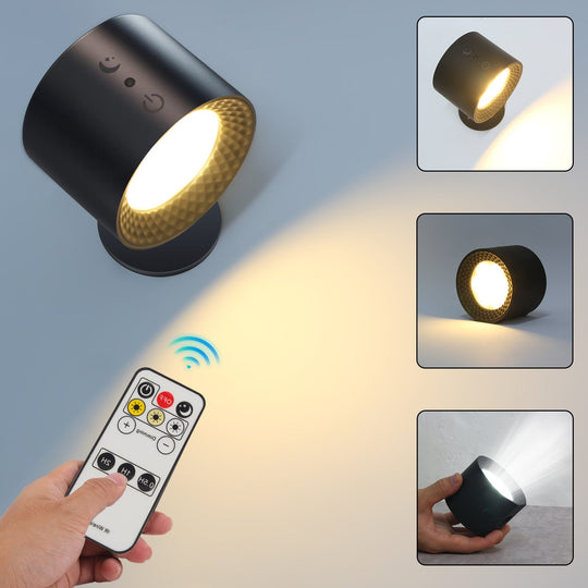 Wandlampe mit 360° Rotation und Fernbedienung 0