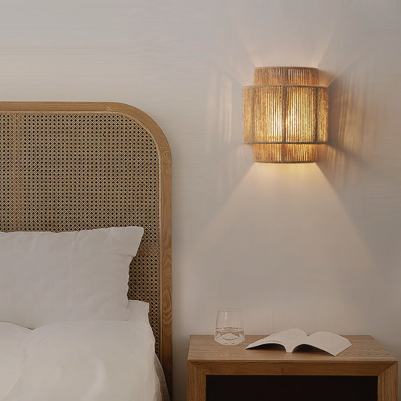 Wandleuchte Innen Bohème-Stil mit Schalter - Rustikale Wandlampe für Gemütliche Atmosphäre 1