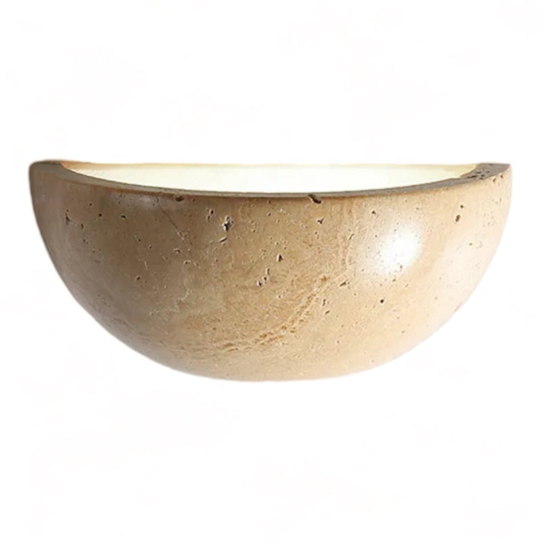 Wandleuchte Innen Halbrund im Wabi-Sabi Stil – LED Wandleuchte für modernes Interieur 3