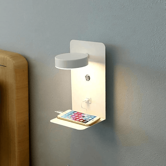Wandleuchte Schwarz Innen Mit Drehbarem Kopf Und USB-Ladestation - LED Wandlampe Für Schlafzimmer Und Wohnzimmer 2