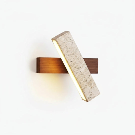 Wandleuchte aus Travertin mit drehbarem Design 0