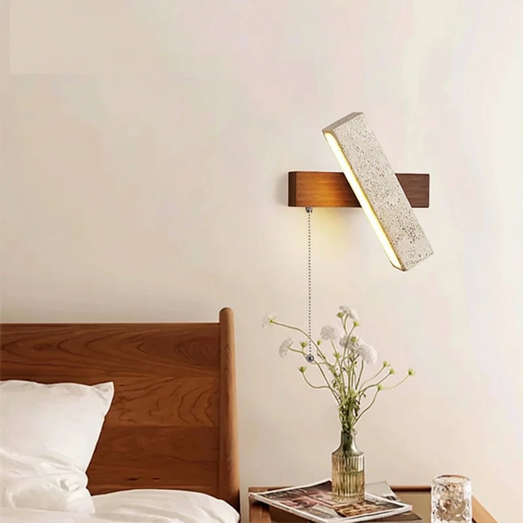 Wandleuchte aus Travertin mit drehbarem Design 2