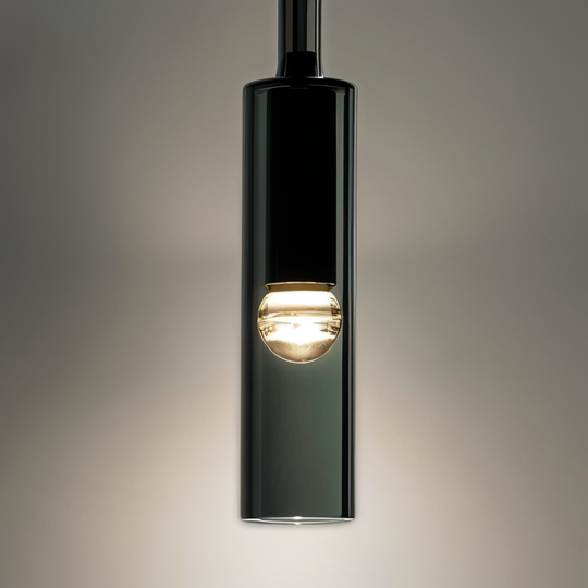 Wandleuchte mit Rauchglas und Kupferdetails 5