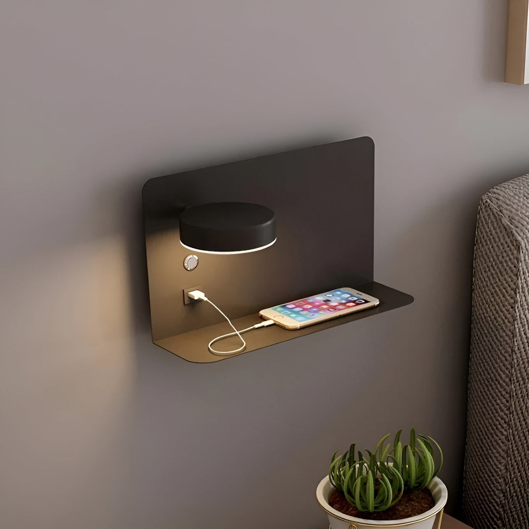 Wandleuchte mit USB-Ladeanschluss und Schalter für Schlafzimmer 0