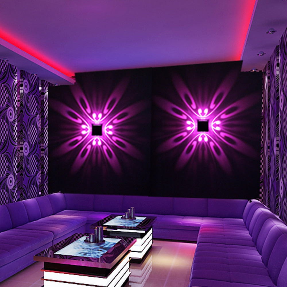 Wandmontierte LED-Lampe mit RGB-Farben 0