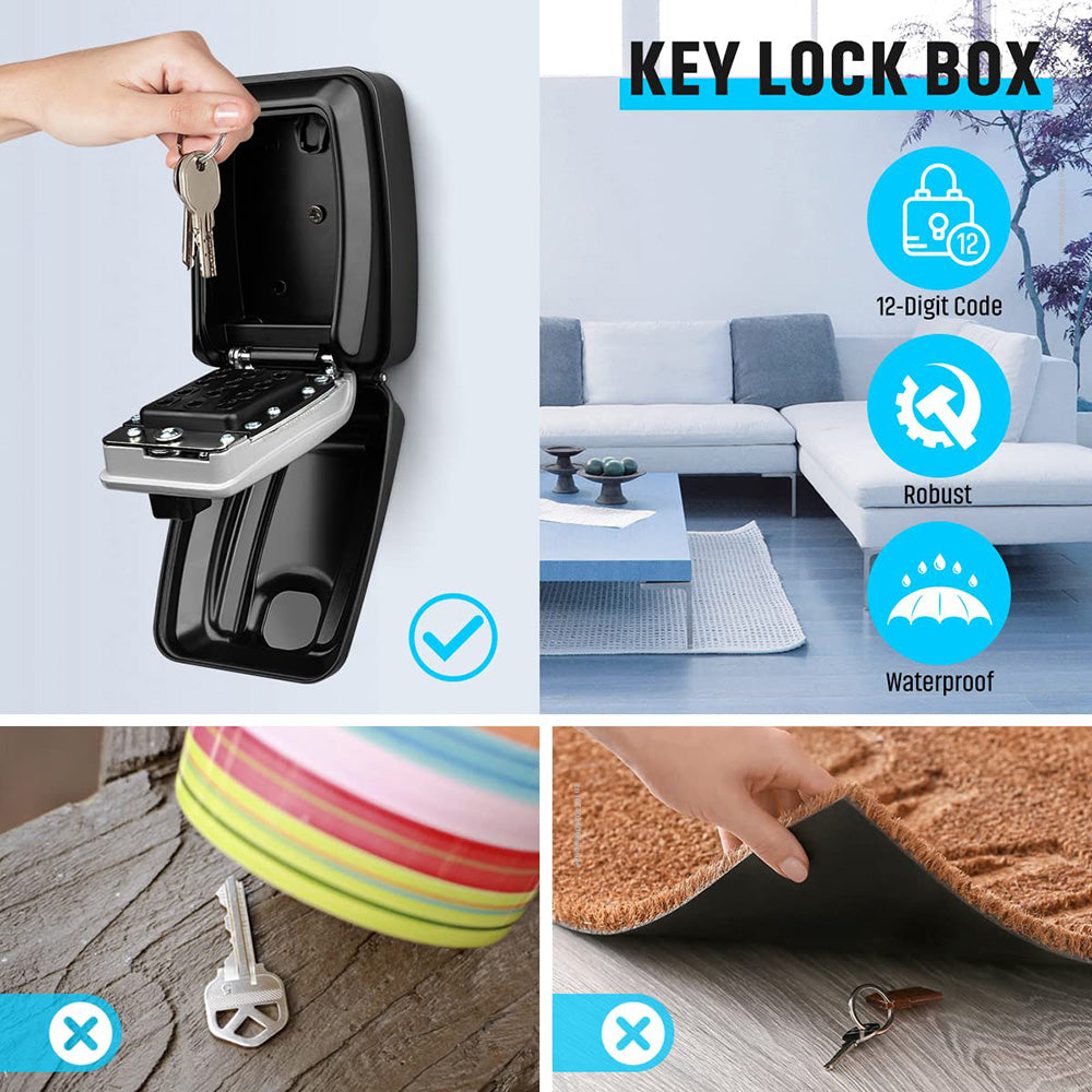 Wandmontierte Schlüsselbox für den Außenbereich 3