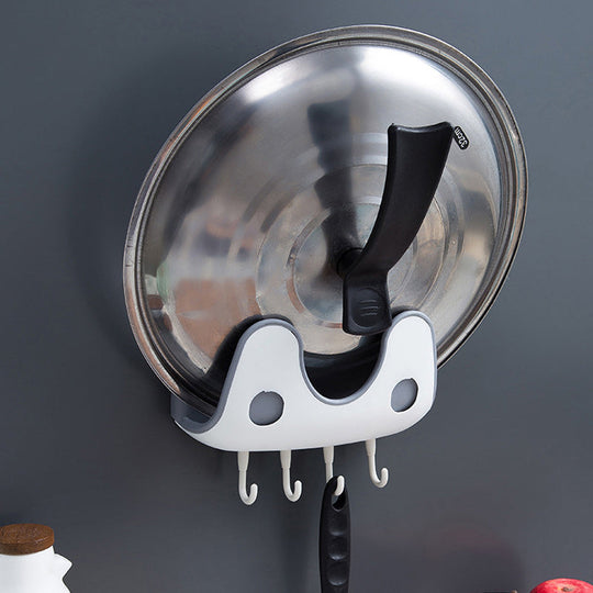 Wandmontierter Küchenregal für Topfdeckel und Utensilien 1