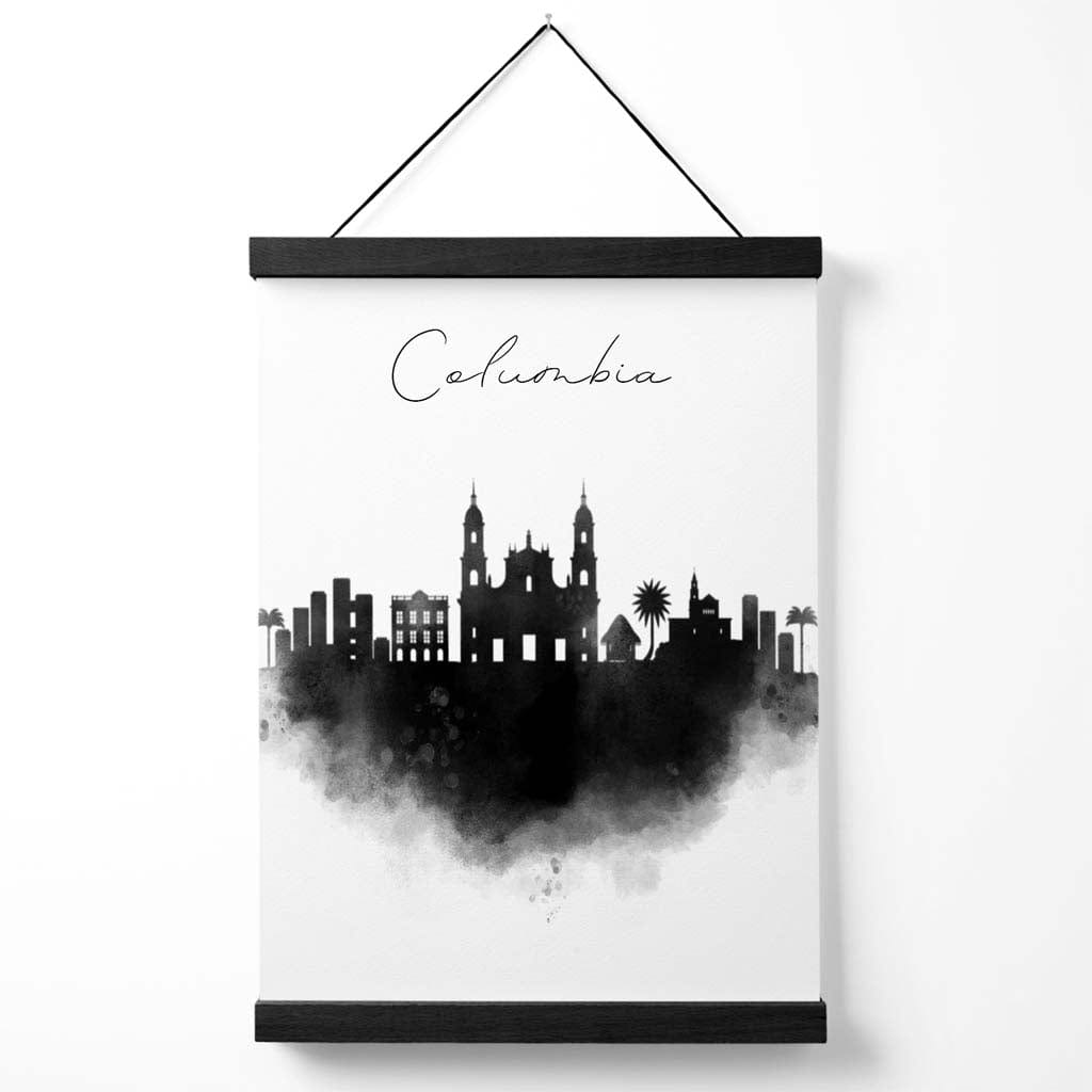 Wandposter Stadtansicht Columbia Aquarell-Design für Wohnzimmer und Büro 0