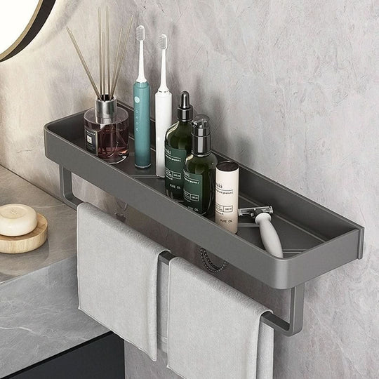 Wandregal für das Badezimmer mit Handtuchhalter 1