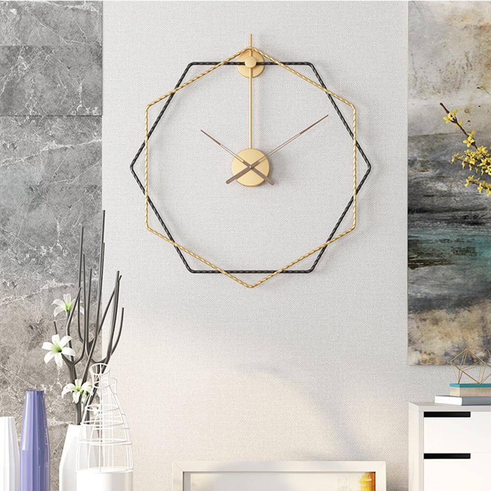 Wanduhr Modern Geometrisch Groß Hingucker für Wohnzimmer und Büro 1