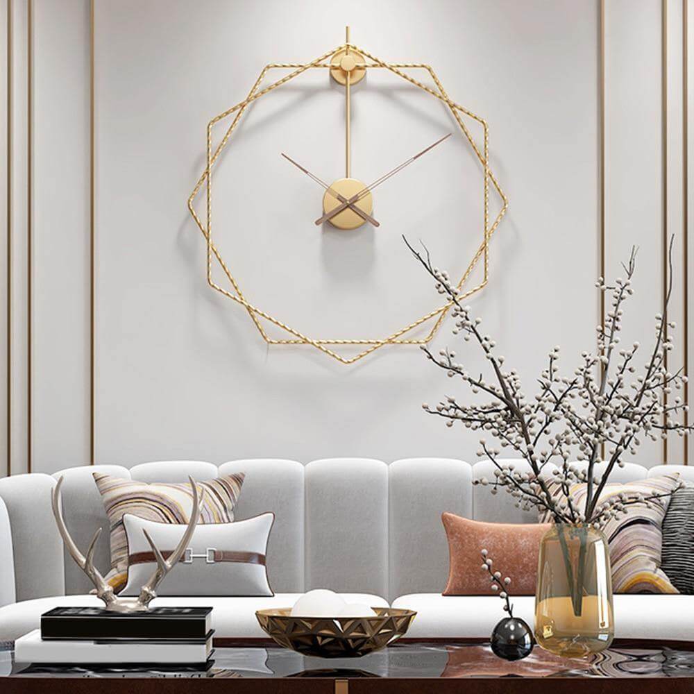 Wanduhr Modern Geometrisch Groß Hingucker für Wohnzimmer und Büro 3