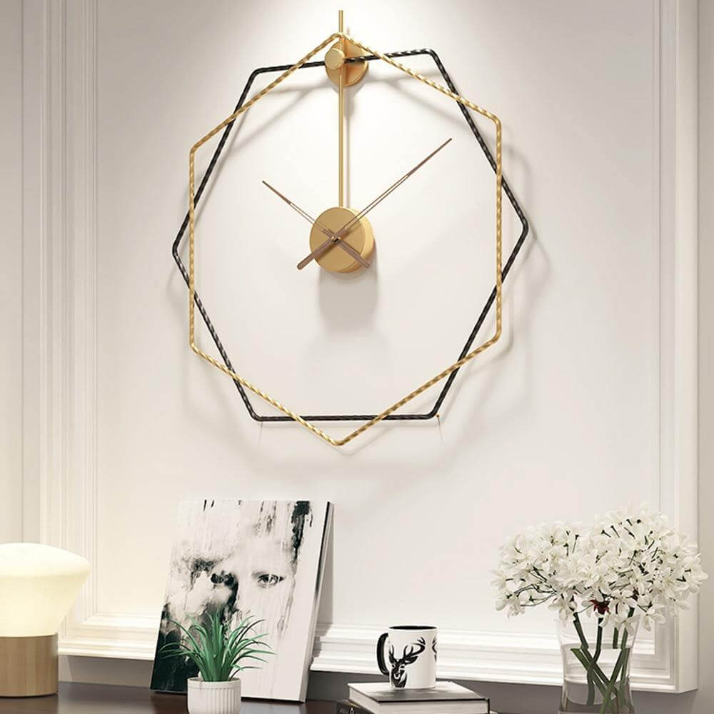 Wanduhr Modern Geometrisch Groß Hingucker für Wohnzimmer und Büro 6