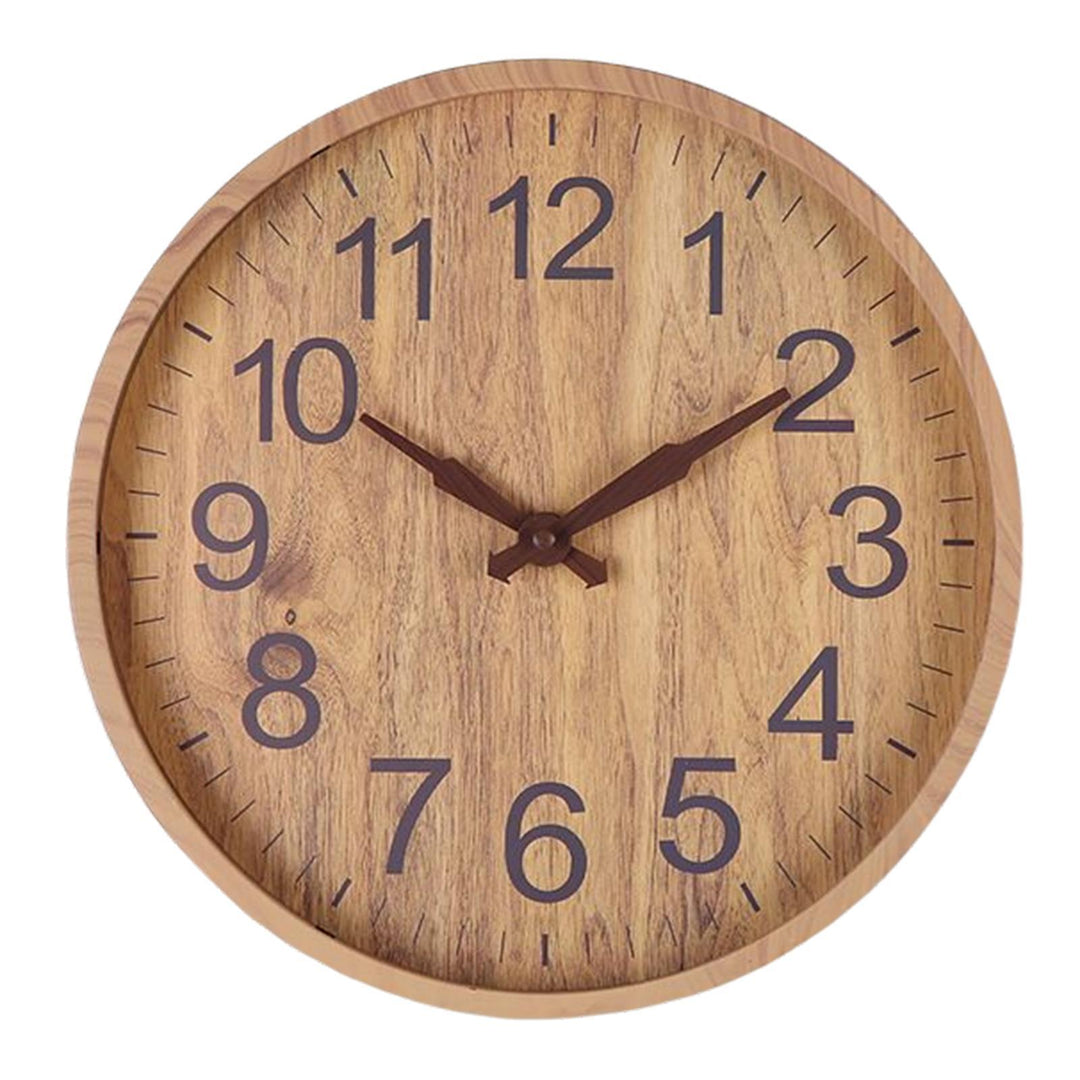 Wanduhr Modern Quarzwerk mit Einzigartiger Holzmaserung für Stilvolles Wohnen 6