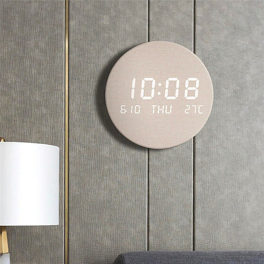 Wanduhr Modern im Minimalistischen Stil mit Digitalem Display für Zuhause 3