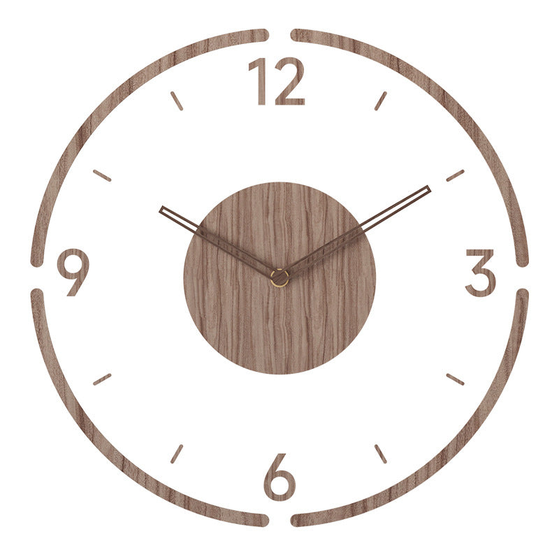 Wanduhr aus Holz im skandinavischen Stil 0