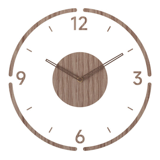 Wanduhr aus Holz im skandinavischen Stil 0