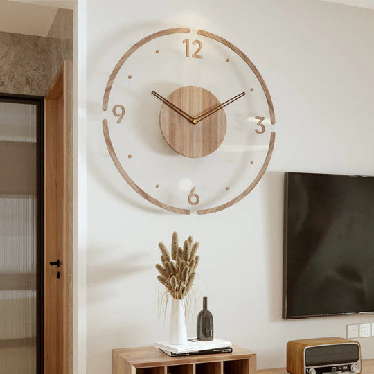 Wanduhr aus Holz im skandinavischen Stil 1