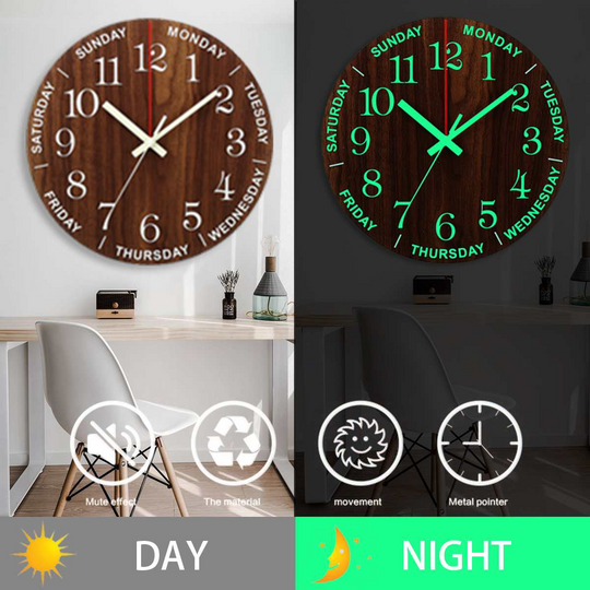 Wanduhr für den Innenbereich mit leuchtendem Design 2