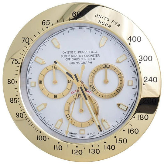 Wanduhr mit Edelstahlrahmen und Leuchtzeigern 2
