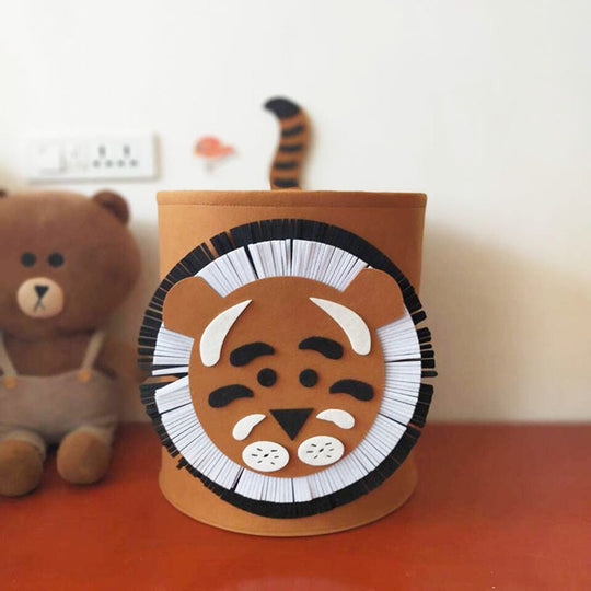 Wäschekorb Faltbar Mit Safari-Tiermotiven Für Kinder - Praktischer Wäschesammler 3
