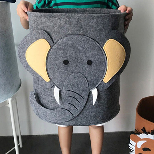 Wäschekorb Faltbar Mit Safari-Tiermotiven Für Kinder - Praktischer Wäschesammler 4